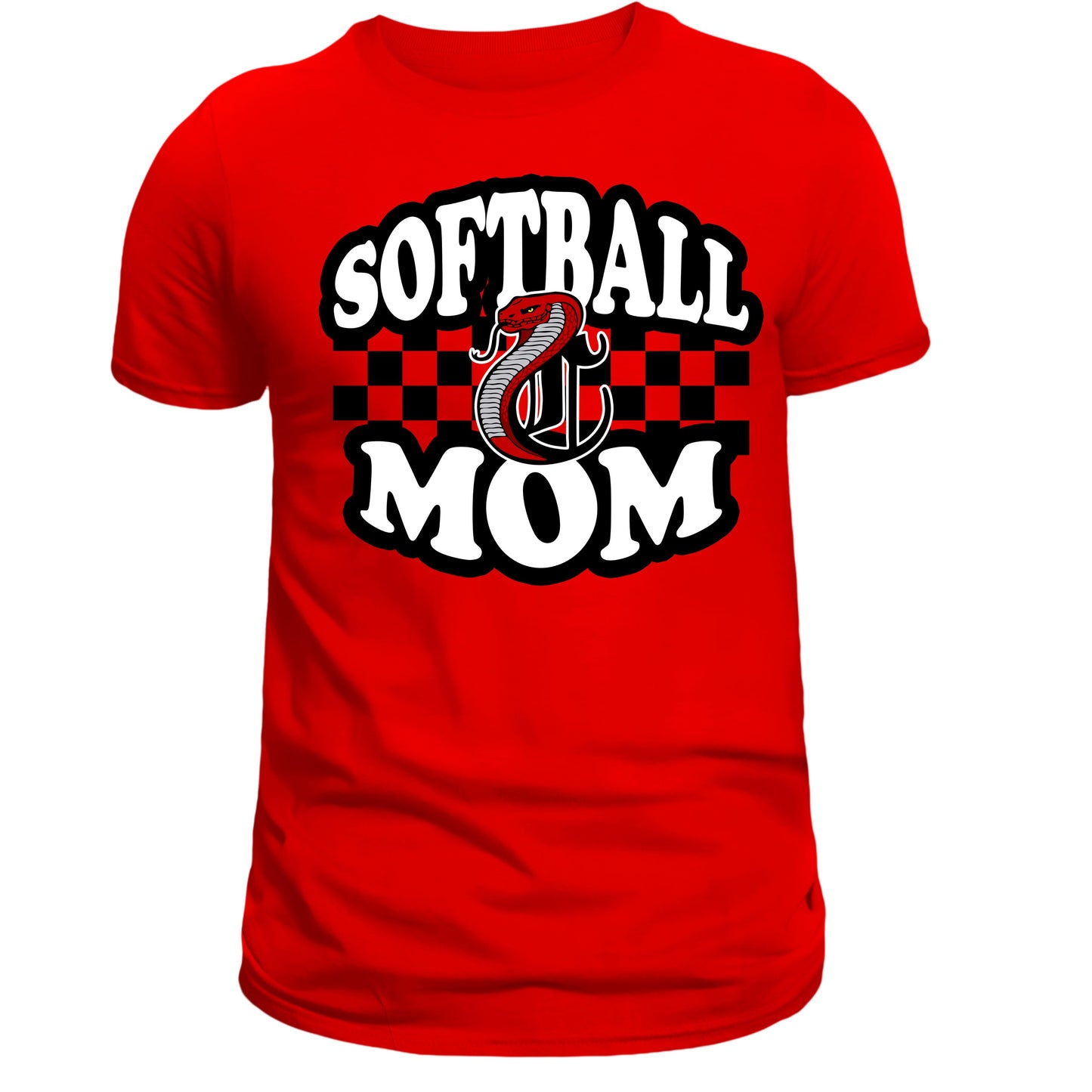 Checkerboard Softball Mom