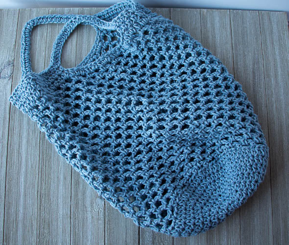 Hand Crochet Market Bag - Produce Bag - Farmer's Market Bag - Cotton Shopping Bag - Large Cotton String Bag - Mesh Shopping Bag - P5018-B18