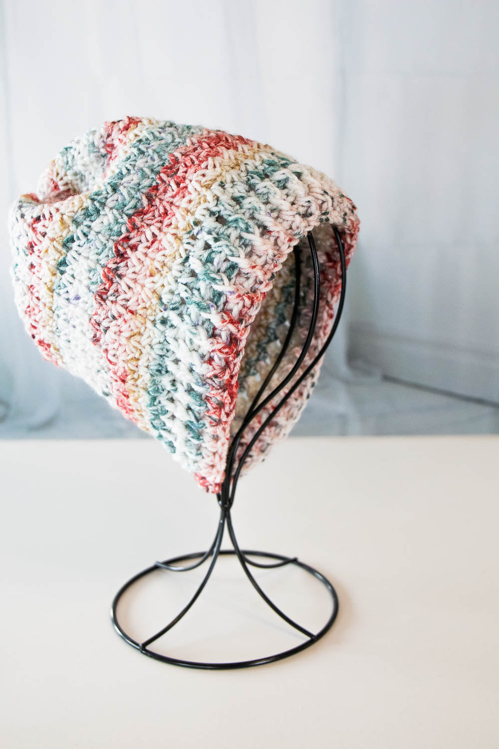 Crochet Beanie - Cobblestonia Print Beanie - Winter Hat - 1081-B10