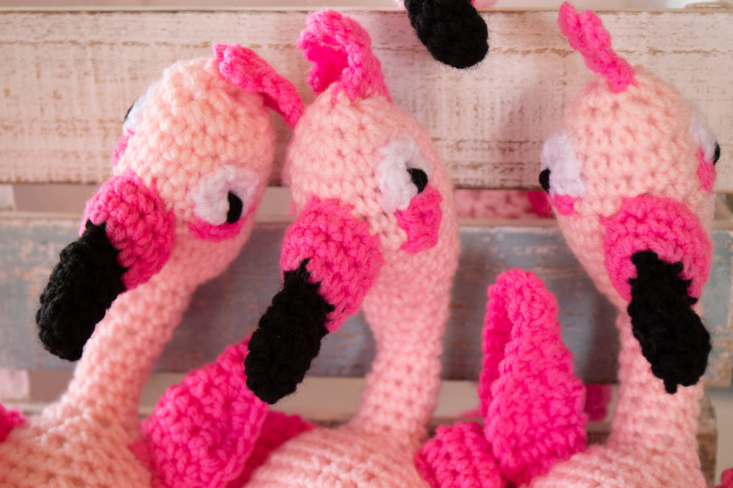 Handmade Crochet Flamingo Plush Toy – Adorable Stuffed Animal Gift - B12