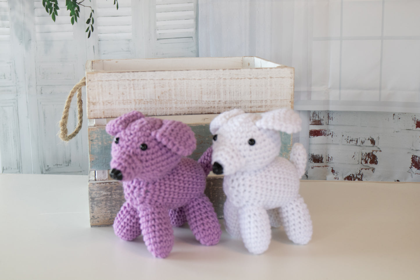 Handmade Crochet Puppy Plush Toy – Adorable Stuffed Animal Gift - B12