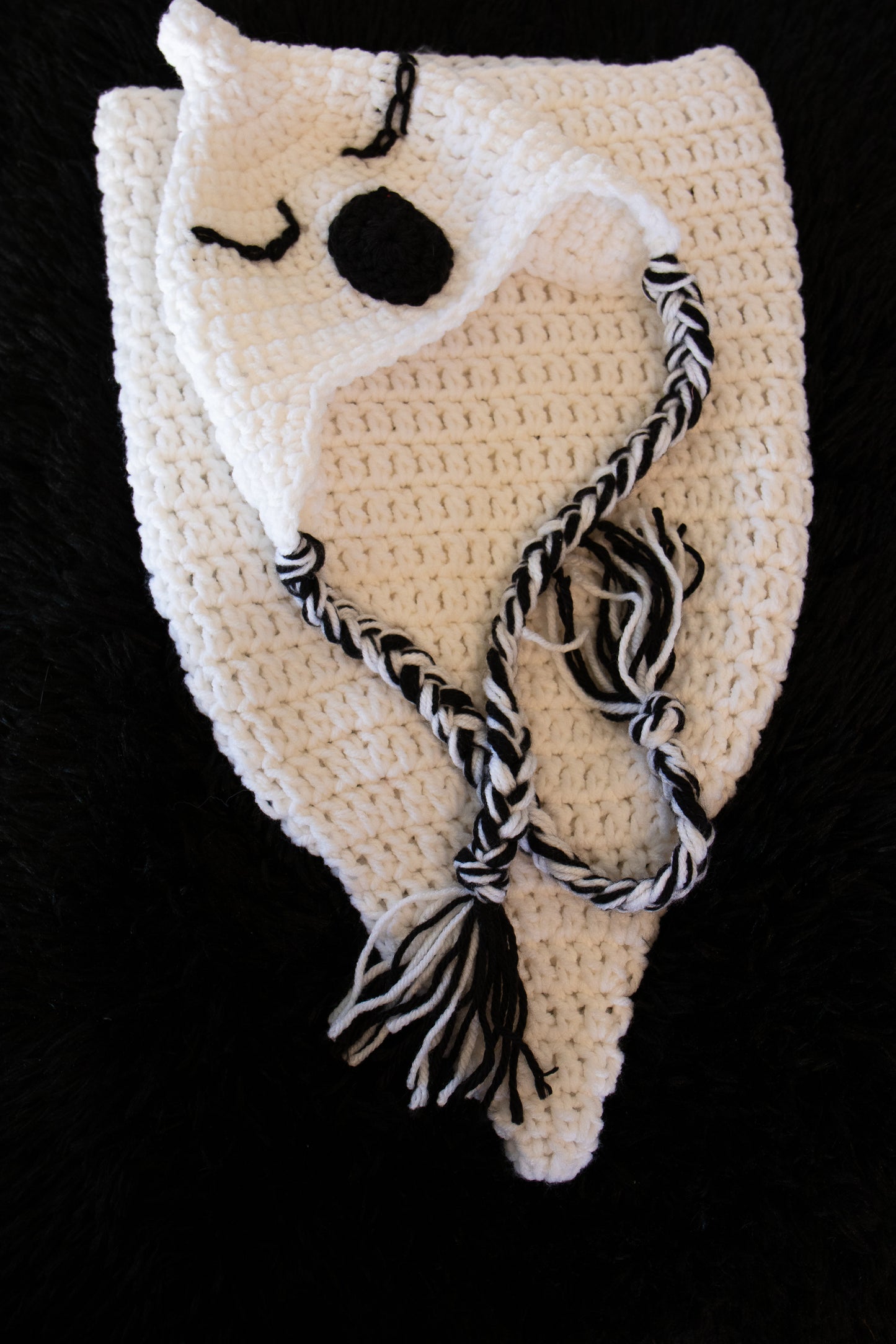 Hand Crochet Newborn Photo Prop - Ghost Cocoon and Hat - Professional Use - B22