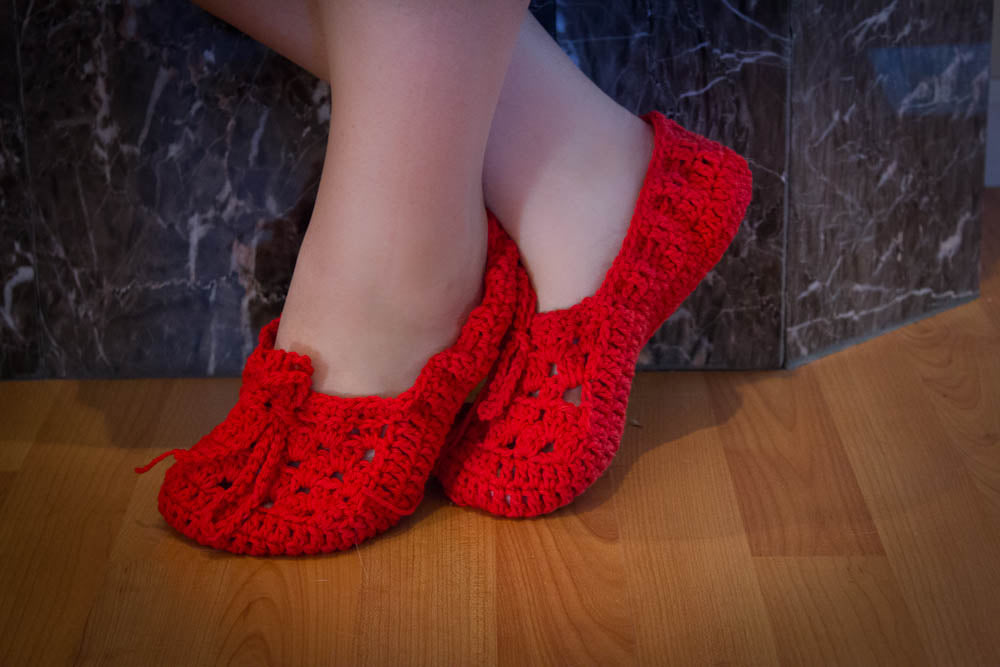 Crochet Cotton Slippers – Soft, Comfortable, and Available in 3 Sizes - P8016 B19