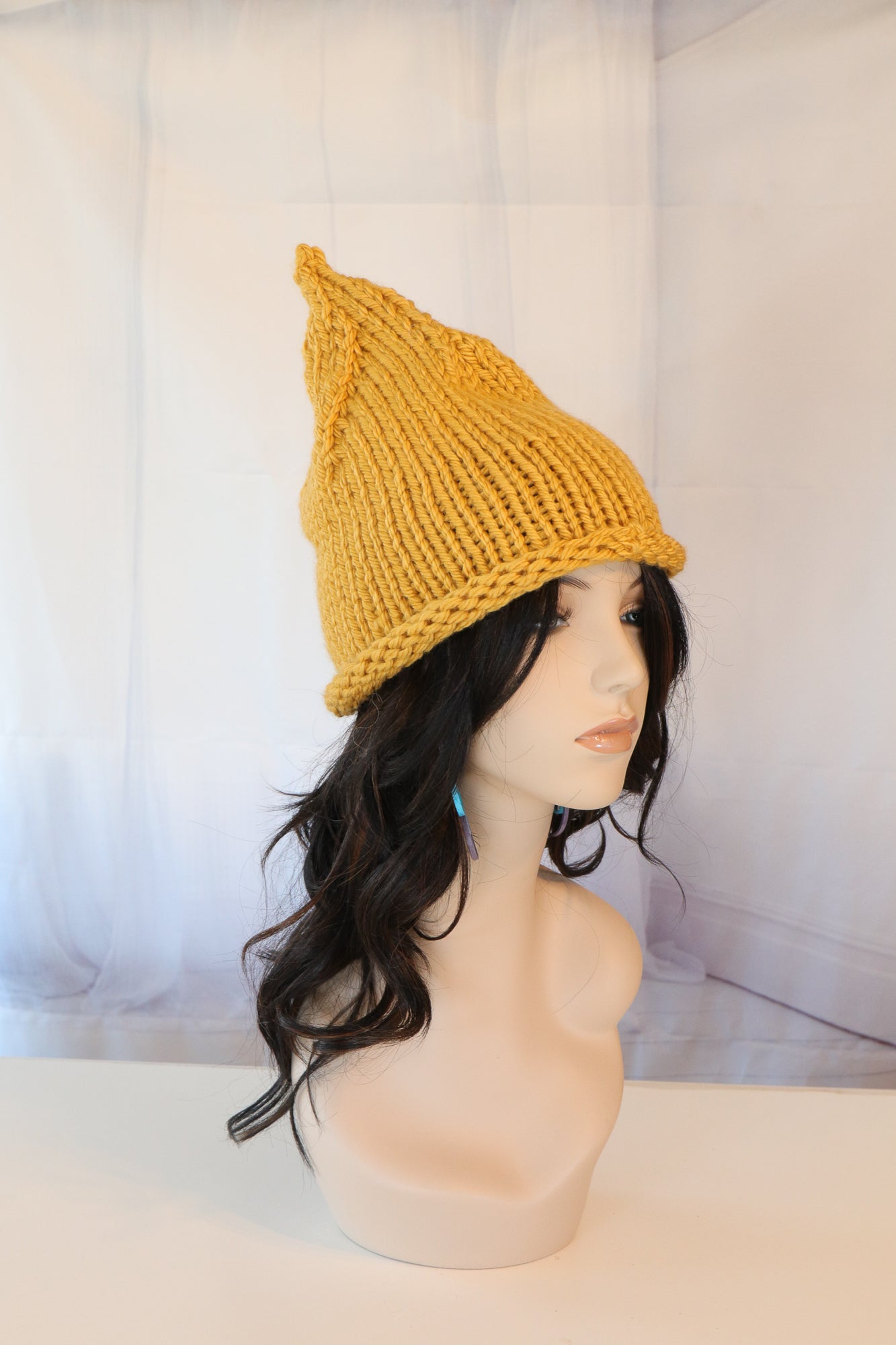 Cozy Knitted Pixie Witch Hat – Super Bulky Soft Yarn in 20+ Vibrant Colors - 1038 - B30