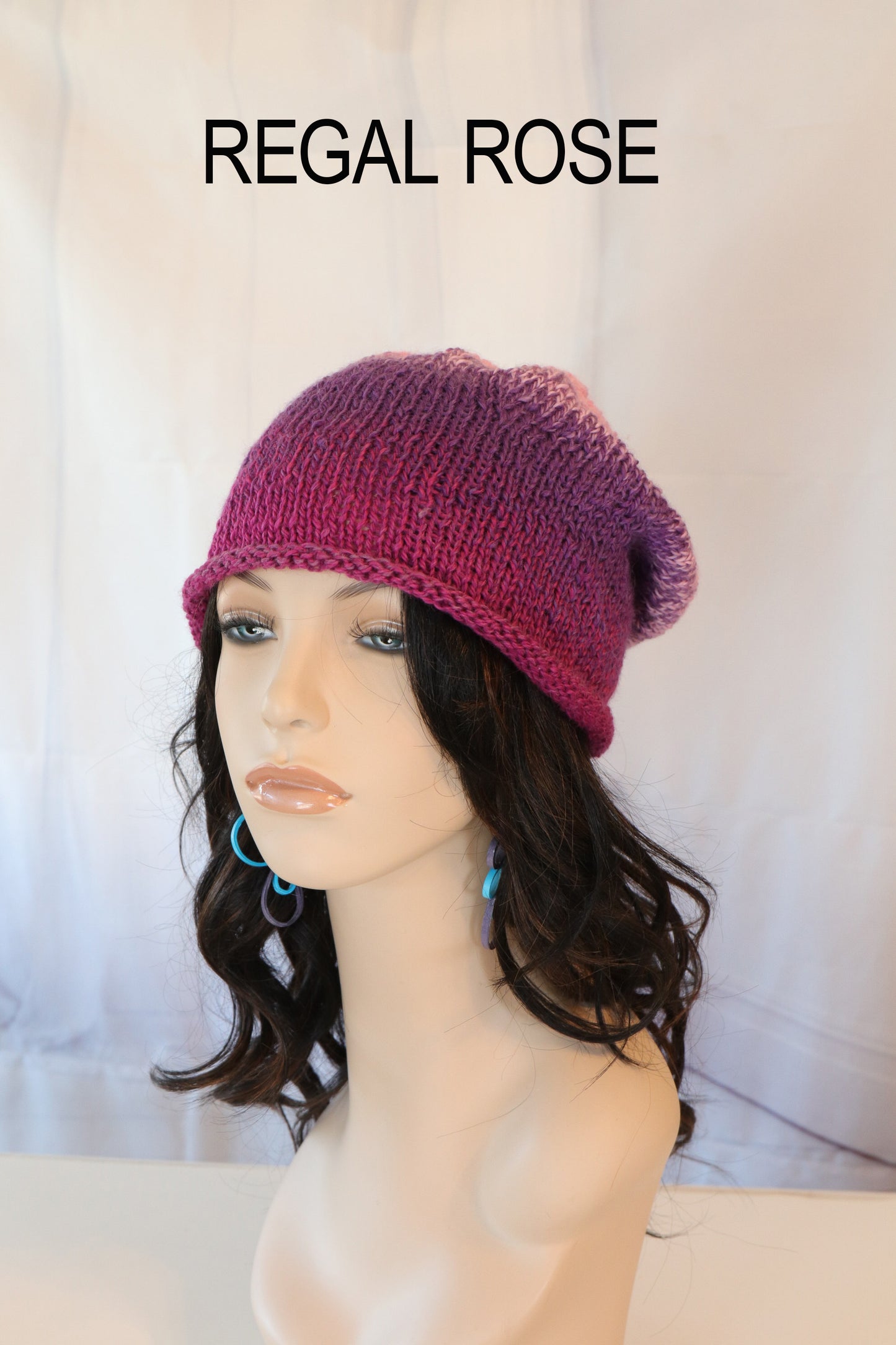 Knitted Slouch Beanie - Knitted Hat - Ski Hat - Women's Hat - Men's Hat - Knitted Beanie - P1034 - B31