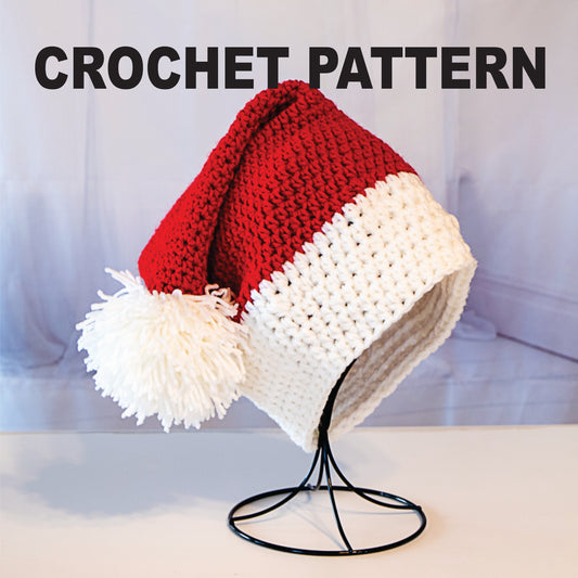 Crochet Santa Hat PATTERN - Elf Hat - Christmas Hat Pattern