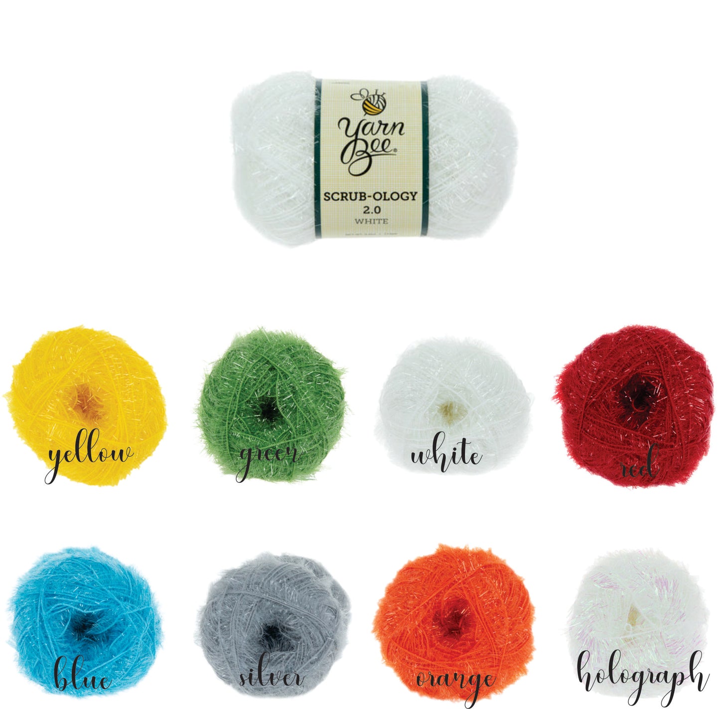 Exfoliating Shower Pouf – Polyester Bath Scrubber -  Crochet Shower Scrubby - P7000 B19