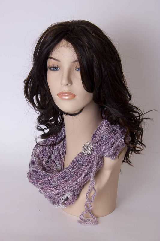 Artfully Simple Infinity Scarf - Handmade Crochet Infinity Scarf – Stylish & Comfortable for All Seasons - 2010-B13