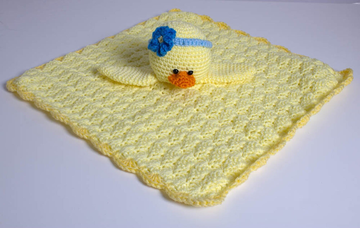 Hand Crochet Duck Lovey - Security Blanket - Crochet Duck Lovey - Baby Blanket - Amigurumi Duck - Baby Lovey - Plush Baby Toy - B12