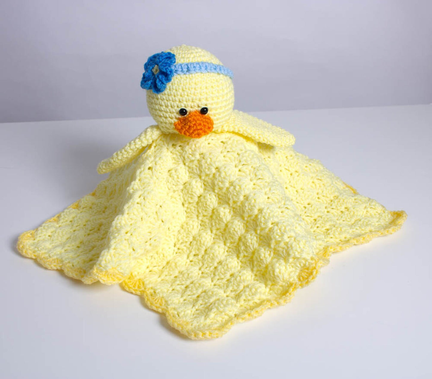 Hand Crochet Duck Lovey - Security Blanket - Crochet Duck Lovey - Baby Blanket - Amigurumi Duck - Baby Lovey - Plush Baby Toy - B12