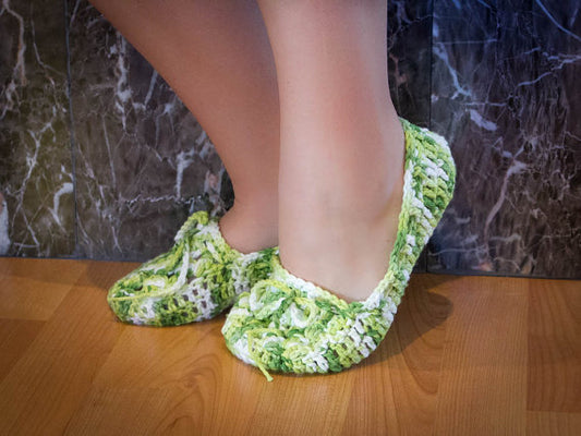 Crochet Cotton Slippers – Soft, Comfortable, and Available in 3 Sizes - P8016 B19