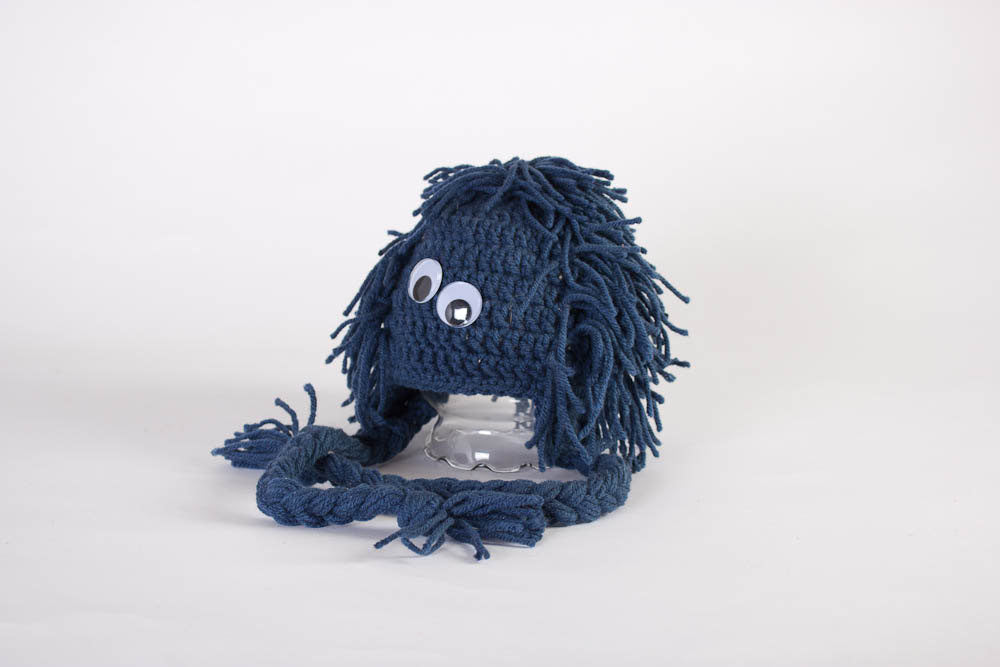 Monster Hat - Newborn Photo Prop - Crochet Monster Beanie - Crochet Animal Hat - Ear Flap Hat - Monster Beanie - #1004-103-B1-6